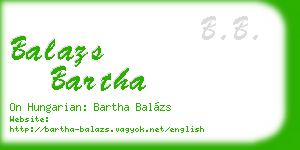 balazs bartha business card